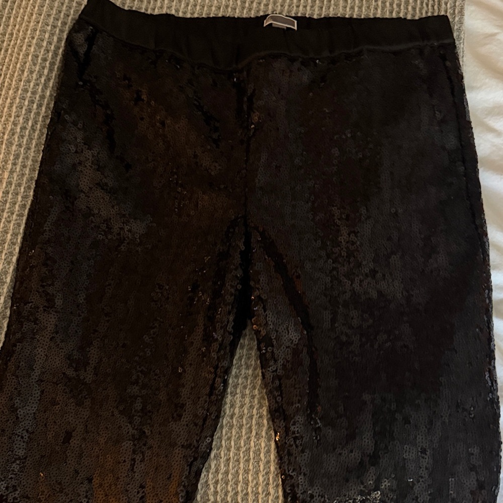 Black Sequin Joggers